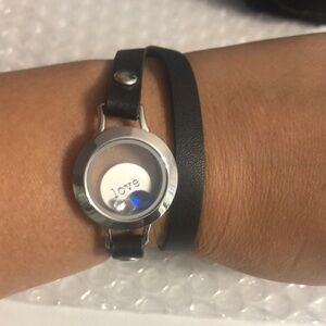 Origami Owl Black and Silver Arm & Wristband